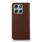 For Motorola Moto G56 5G KHAZNEH Nappa Top Layer Cowhide Leather Phone Case(Brown) - 3