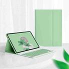 For Lenovo Tab M10 Plus 10.6 3rd Gen 2022 LX106 Square Keys Detachable Bluetooth Keyboard Leather Tablet Case(Matcha Green) - 1