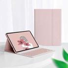 For Lenovo Tab M10 Plus 10.6 3rd Gen 2022 LX106 Square Keys Detachable Bluetooth Keyboard Leather Tablet Case(Pink) - 1