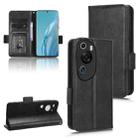 For Huawei P60 Art Symmetrical Triangle Leather Phone Case(Black) - 1