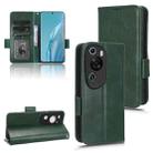 For Huawei P60 Art Symmetrical Triangle Leather Phone Case(Green) - 1