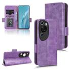 For Huawei P60 Art Symmetrical Triangle Leather Phone Case(Purple) - 1