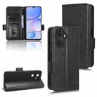 For Huawei Enjoy 60 4G Symmetrical Triangle Leather Phone Case(Black) - 1