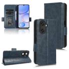 For Huawei Enjoy 60 4G Symmetrical Triangle Leather Phone Case(Blue) - 1