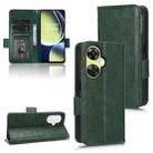 For OnePlus Nord CE 3 Symmetrical Triangle Leather Phone Case(Green) - 1