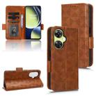 For OnePlus Nord CE 3 Symmetrical Triangle Leather Phone Case(Brown) - 1