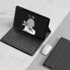 For Lenovo Tab M10 Plus 10.6 3rd Gen 2022 YM-LX106 Round Key Detachable Bluetooth Tablet Keyboard Leather Case with Mouse(Black) - 1