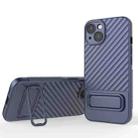 For iPhone 13 Wavy Texture TPU Phone Case with Lens Film(Royal Blue) - 1