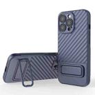 For iPhone 13 Pro Wavy Texture TPU Phone Case with Lens Film(Royal Blue) - 1