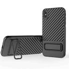 For iPhone XS Max Wavy Texture TPU Phone Case with Lens Film(Black) - 1