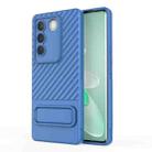 For vivo S16 5G Wavy Texture TPU Phone Case with Lens Film(Blue) - 1