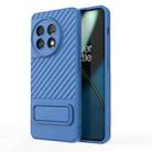 For OnePlus 11 5G Wavy Texture TPU Phone Case with Lens Film(Blue) - 1