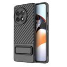 For OnePlus Ace 2 5G Wavy Texture TPU Phone Case with Lens Film(Black) - 1