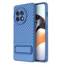 For OnePlus Ace 2 5G Wavy Texture TPU Phone Case with Lens Film(Blue) - 1