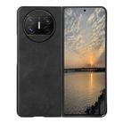 For Huawei Mate X3 Cowhide Texture PU Phone Case(Black) - 1