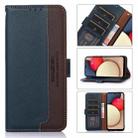 For Nokia C32 4G KHAZNEH Litchi Texture Leather RFID Phone Case(Blue) - 1