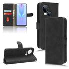 For TECNO Spark 10 5G Skin Feel Magnetic Flip Leather Phone Case(Black) - 1