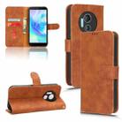 For Doogee X97 / X97 Pro Skin Feel Magnetic Flip Leather Phone Case(Brown) - 1