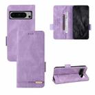 For Google Pixel 8 Pro Magnetic Clasp Leather Phone Case(Purple) - 1