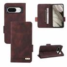 For Google Pixel 8 Magnetic Clasp Leather Phone Case(Brown) - 1