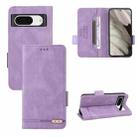 For Google Pixel 8 Magnetic Clasp Leather Phone Case(Purple) - 1