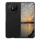 For Huawei Mate X3 Wood Texture PU Phone Case(Black) - 1