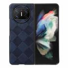 For Huawei Mate X3 Weave Plaid PU Phone Case(Blue) - 1