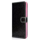For Samsung Galaxy A10s Glitter Powder Horizontal Flip Leather Case with Card Slots & Holder & Photo Frame & Wallet(Black) - 3