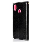 For Samsung Galaxy A10s Glitter Powder Horizontal Flip Leather Case with Card Slots & Holder & Photo Frame & Wallet(Black) - 4