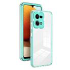 For OPPO Reno7 4G / Reno8 4G / F21 Pro 4G 3 in 1 Clear TPU Color PC Frame Phone Case(Light Green) - 1