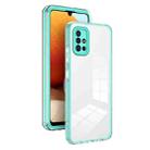 For Samsung Galaxy A71 4G 3 in 1 Clear TPU Color PC Frame Phone Case(Light Green) - 1