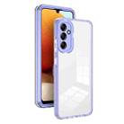 For Samsung Galaxy M14 5G 3 in 1 Clear TPU Color PC Frame Phone Case(Purple) - 1