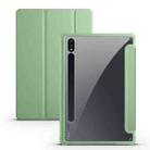 For Samsung Galaxy Tab S8 Ultra Acrylic 3-folding Smart Leather Tablet Case(Green) - 1