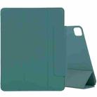 For iPad Pro 11 2022 / 2021 / iPad Pro 11 inch 2020 / Pro 11 2018 / Air 2020 10.9 Horizontal Flip Ultra-thin Double-sided Clip Active Buckle Magnetic PU Leather Tablet Case With Three-folding Holder & Sleep / Wake-up Function(Green) - 1