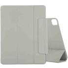 For iPad Pro 11 2022 / 2021 / iPad Pro 11 inch 2020 / Pro 11 2018 / Air 2020 10.9 Horizontal Flip Ultra-thin Double-sided Clip Active Buckle Magnetic PU Leather Tablet Case With Three-folding Holder & Sleep / Wake-up Function(Grey) - 1