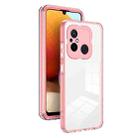 For Xiaomi Redmi 12C 3 in 1 Clear TPU Color PC Frame Phone Case(Pink) - 1