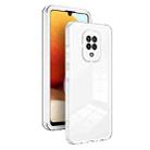 For Xiaomi Redmi Note 9S / Note 9 Pro 3 in 1 Clear TPU Color PC Frame Phone Case(White) - 1