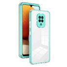 For Xiaomi Redmi Note 9S / Note 9 Pro 3 in 1 Clear TPU Color PC Frame Phone Case(Light Green) - 1