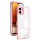 For Xiaomi Redmi A1+ / A2+ 3 in 1 Clear TPU Color PC Frame Phone Case(Pink) - 1