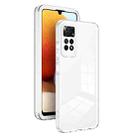 For Xiaomi Redmi Note 12 Pro 4G 3 in 1 Clear TPU Color PC Frame Phone Case(White) - 1