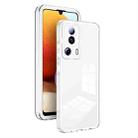 For Xiaomi 13 Lite 2023 / Civi 2 3 in 1 Clear TPU Color PC Frame Phone Case(White) - 1