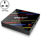 H96 Max+ 4K Ultra HD LED Display Media Player Smart TV Box with Remote Controller, Android 9.0, RK3328 Quad-Core 64bit Cortex-A53, 2GB+16GB, Support TF Card / USBx2 / AV / Ethernet, Plug Specification:UK Plug - 1