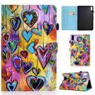 For Lenovo Tab P11 Gen 2 Sewing Thread Horizontal Painted Tablet Leather Case(Love) - 1