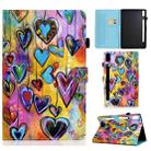 For Lenovo Tab P11 Pro Gen 2 Sewing Thread Horizontal Painted Tablet Leather Case(Love) - 1