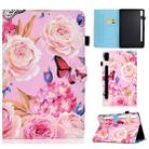 For Lenovo Tab P11 Pro Gen 2 Sewing Thread Horizontal Painted Tablet Leather Case(Flower Butterfly) - 1