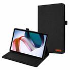 For OPPO Pad 2 Fabric Leather Tablet Case(Black) - 1