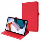 For OPPO Pad 2 Fabric Leather Tablet Case(Red) - 1