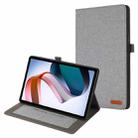 For OPPO Pad 2 Fabric Leather Tablet Case(Grey) - 1