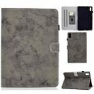 For Lenovo Tab M9 Marble Style Cloth Texture PU Tablet Protective Case(Grey) - 1