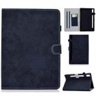 For Lenovo Tab P11 Pro Gen 2 Marble Style Cloth Texture PU Tablet Protective Case(Dark Blue) - 1